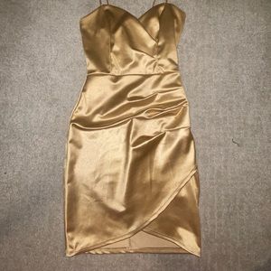 Gold slim dress
